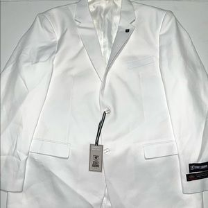 White Mens Blazer & Pant Suit Stacy Adams